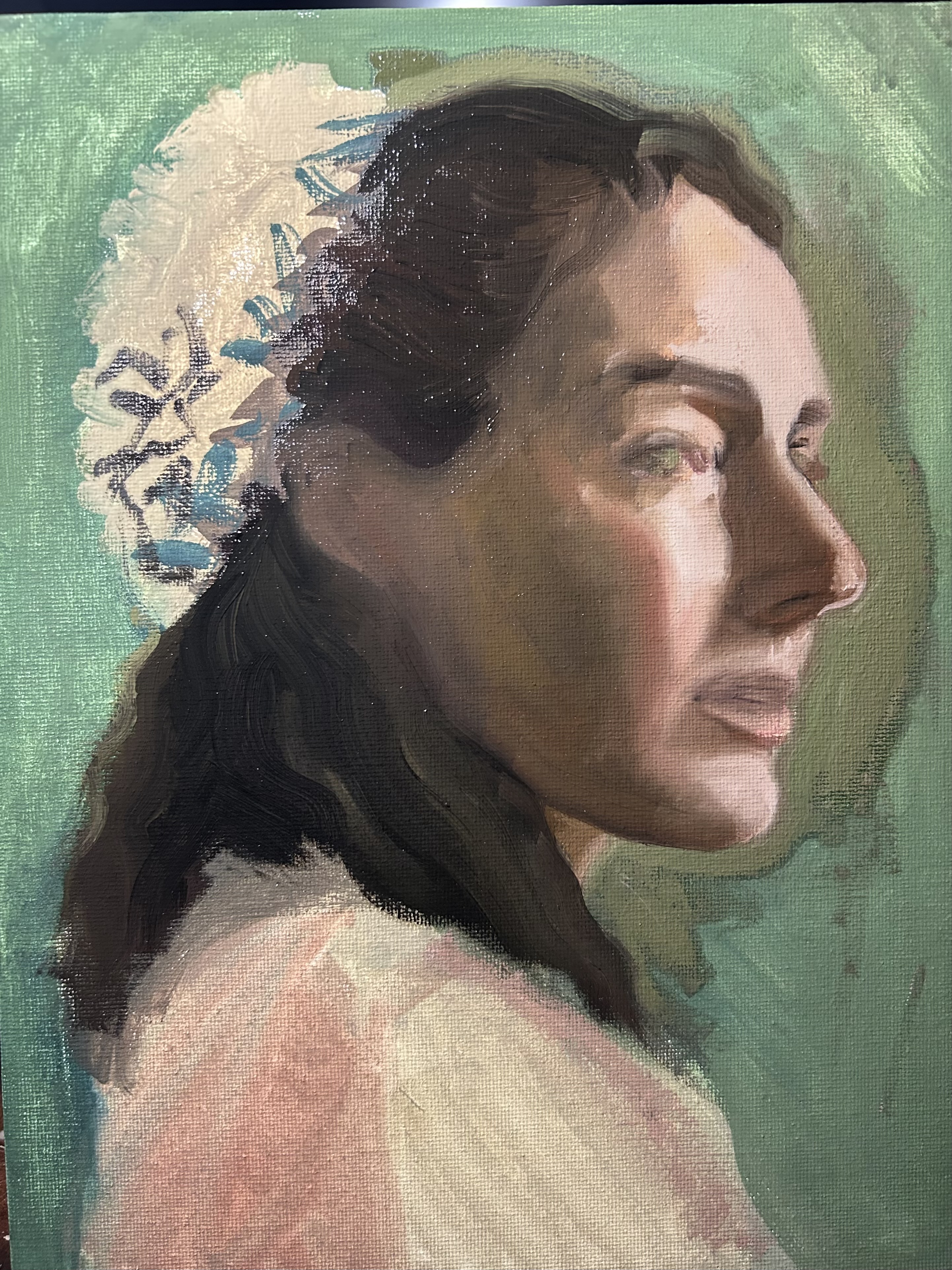 Oil painting of photo, WIP