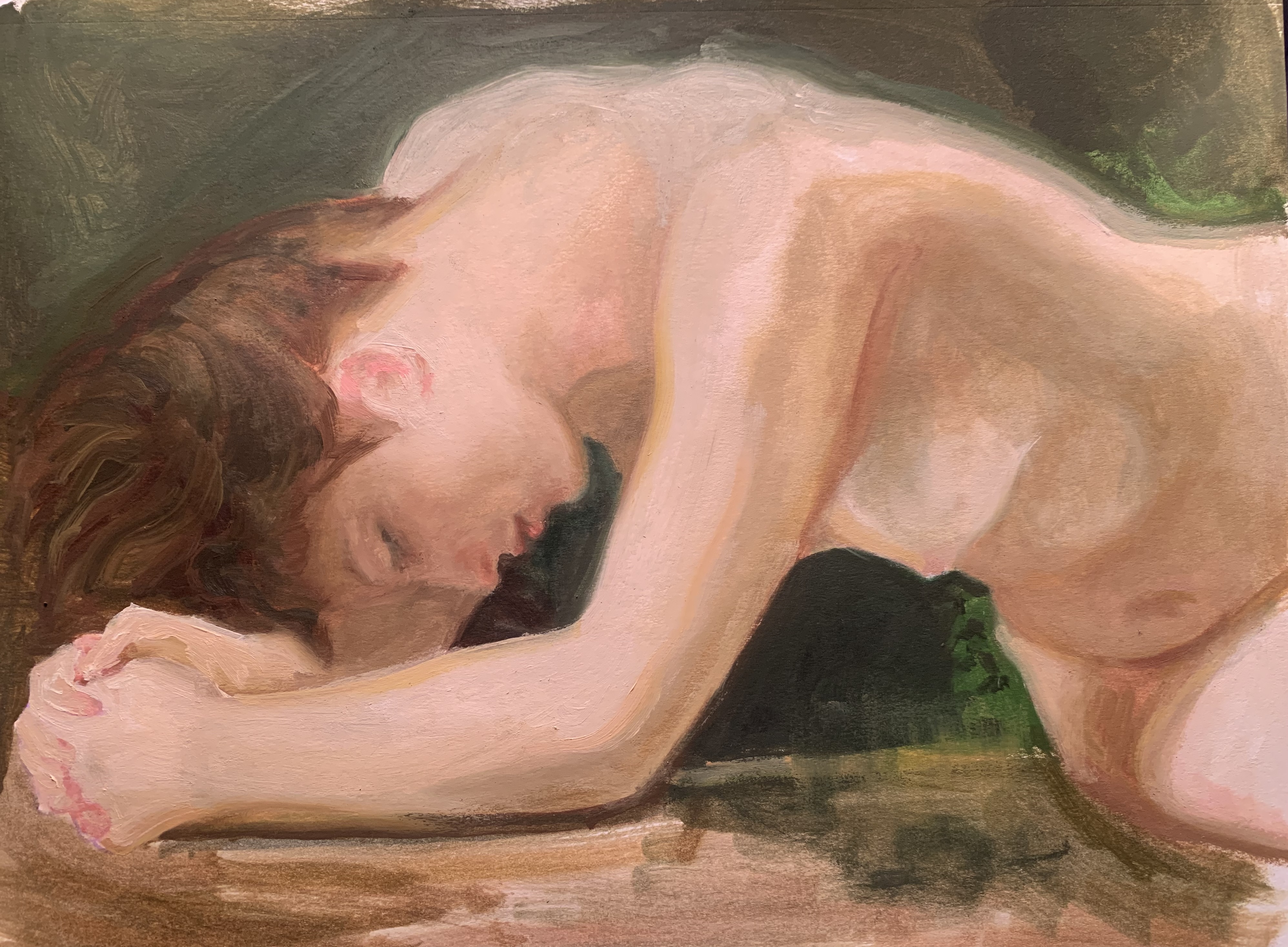 Study of Biblis by Bouguereau, oil