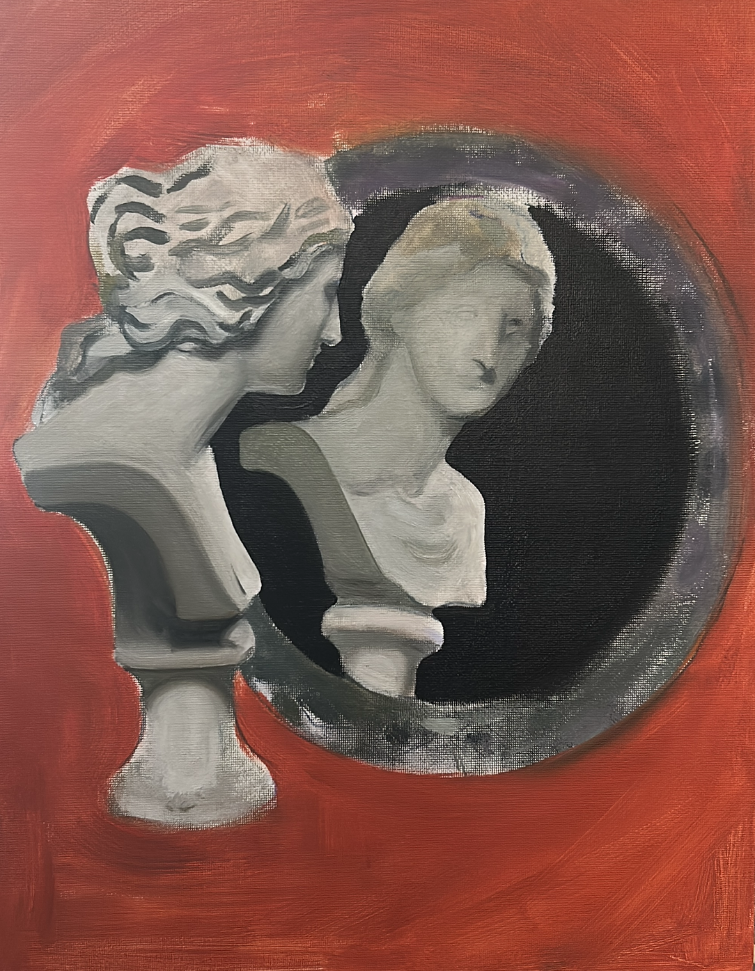 Oil painting of bust from life, original