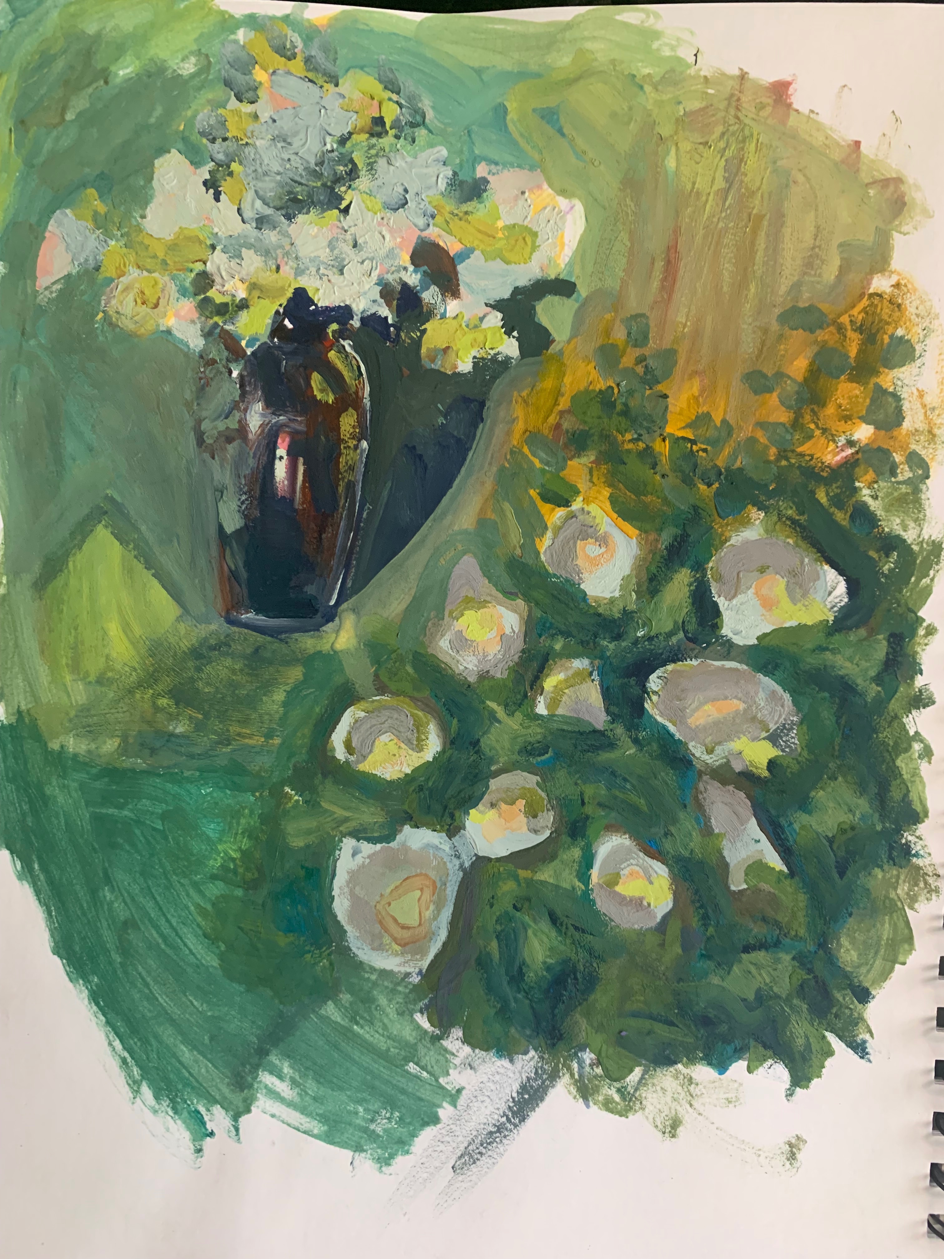 Flowers painted from life, original