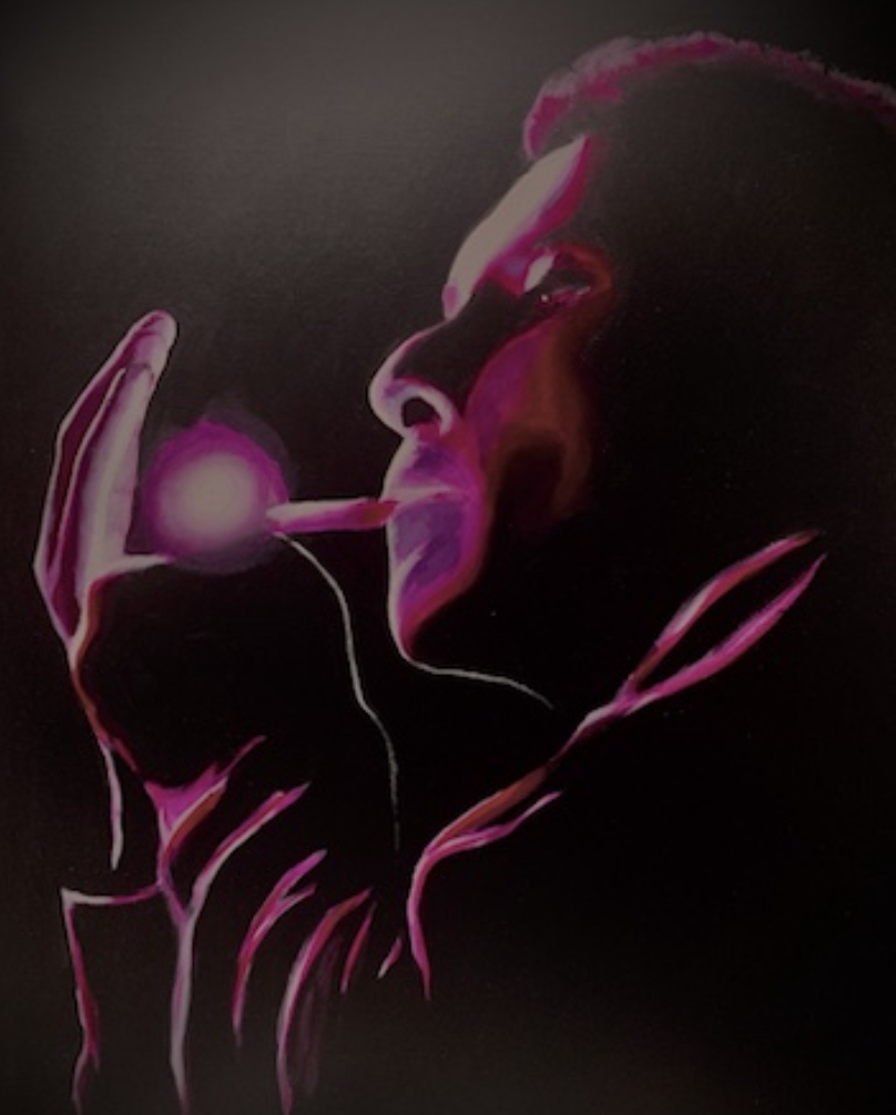 My friend painted from a photo, original