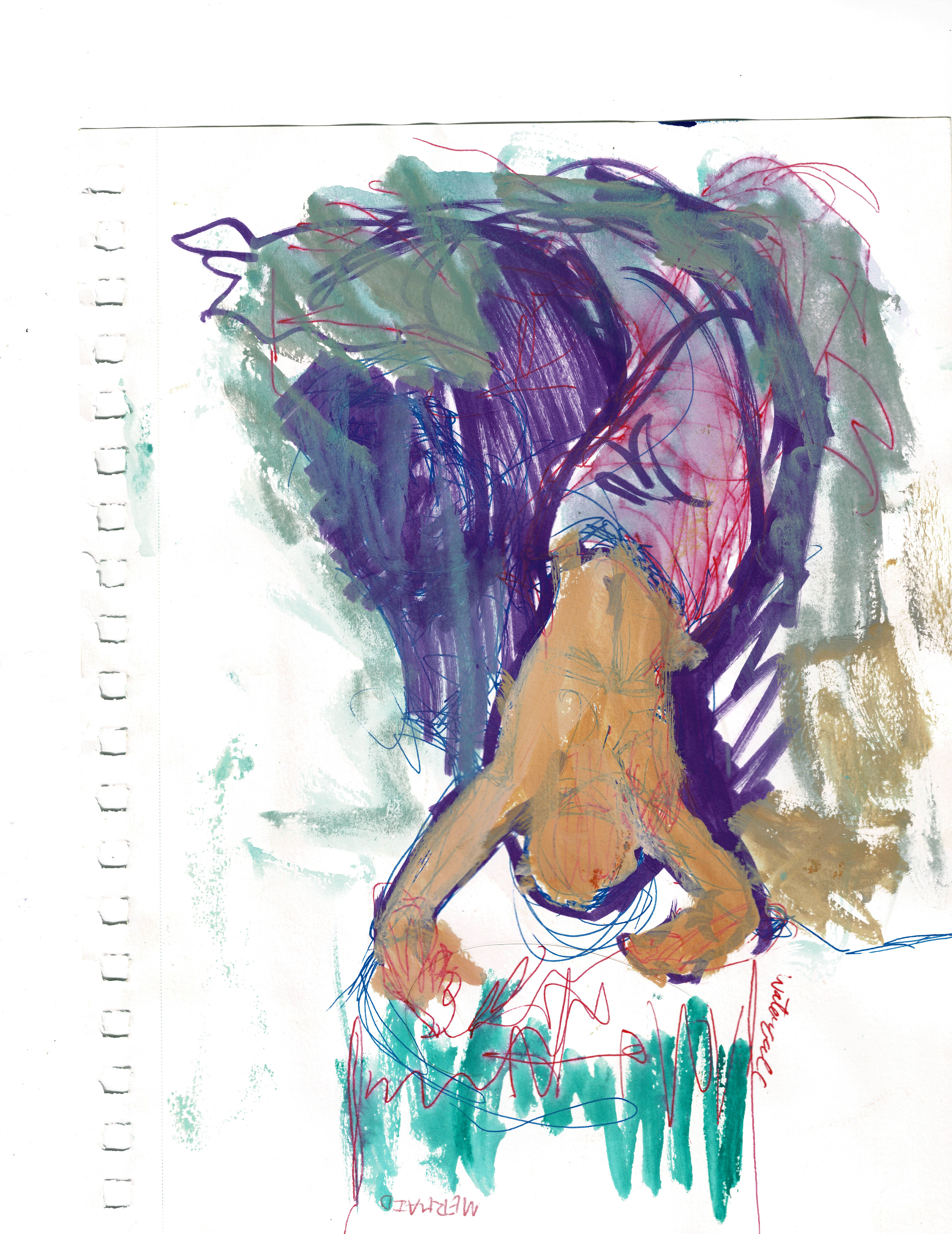 a SUPER messy draft of a sketch, original