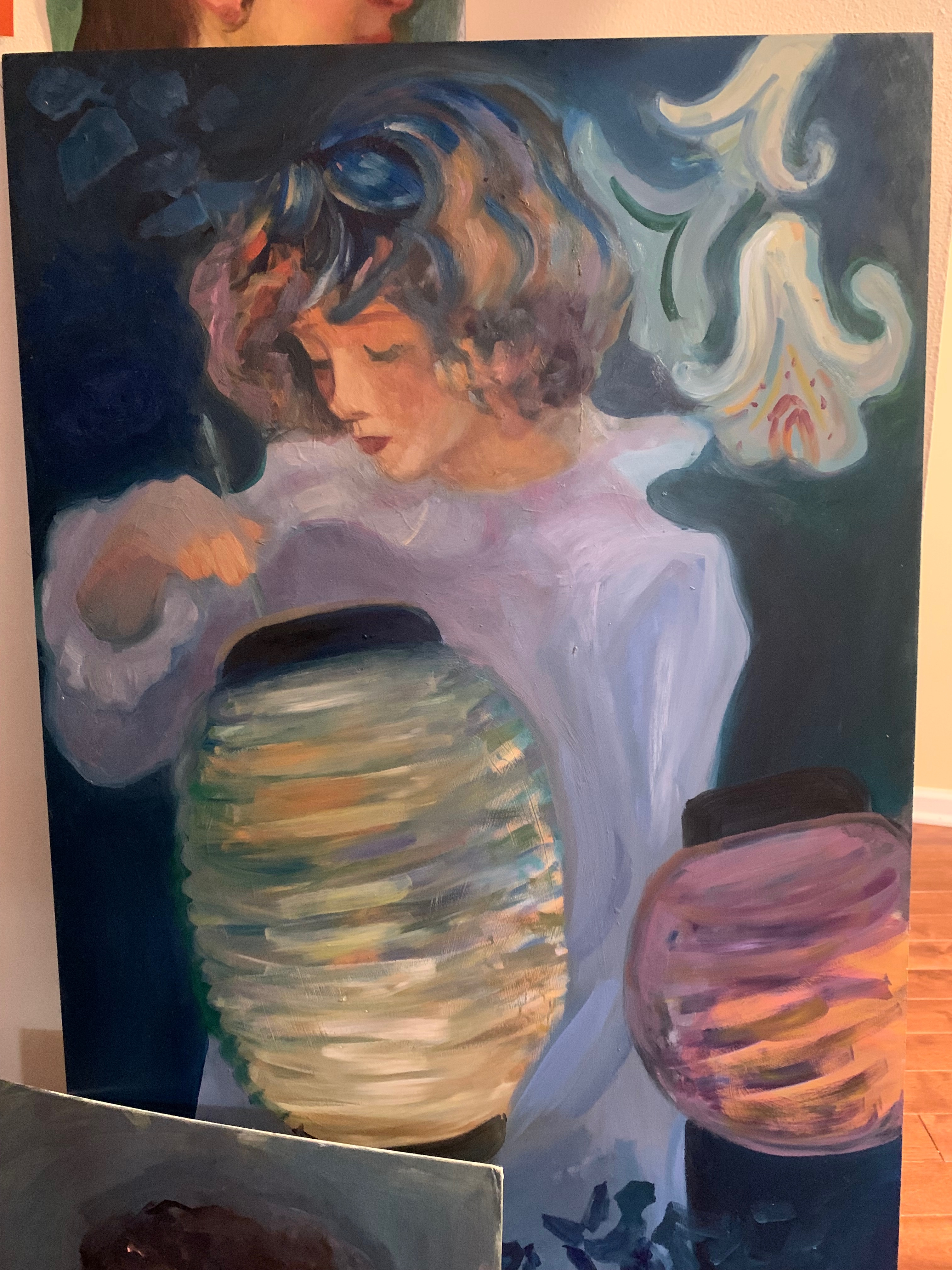 Life size study of my FAVORITE painting, Carnation Lily Lily Rose, by Sargent