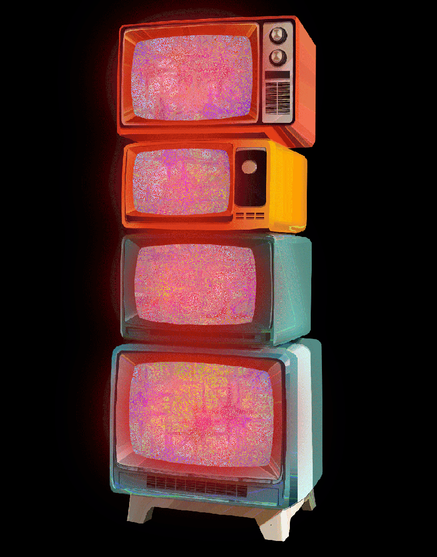 Retro TV stack