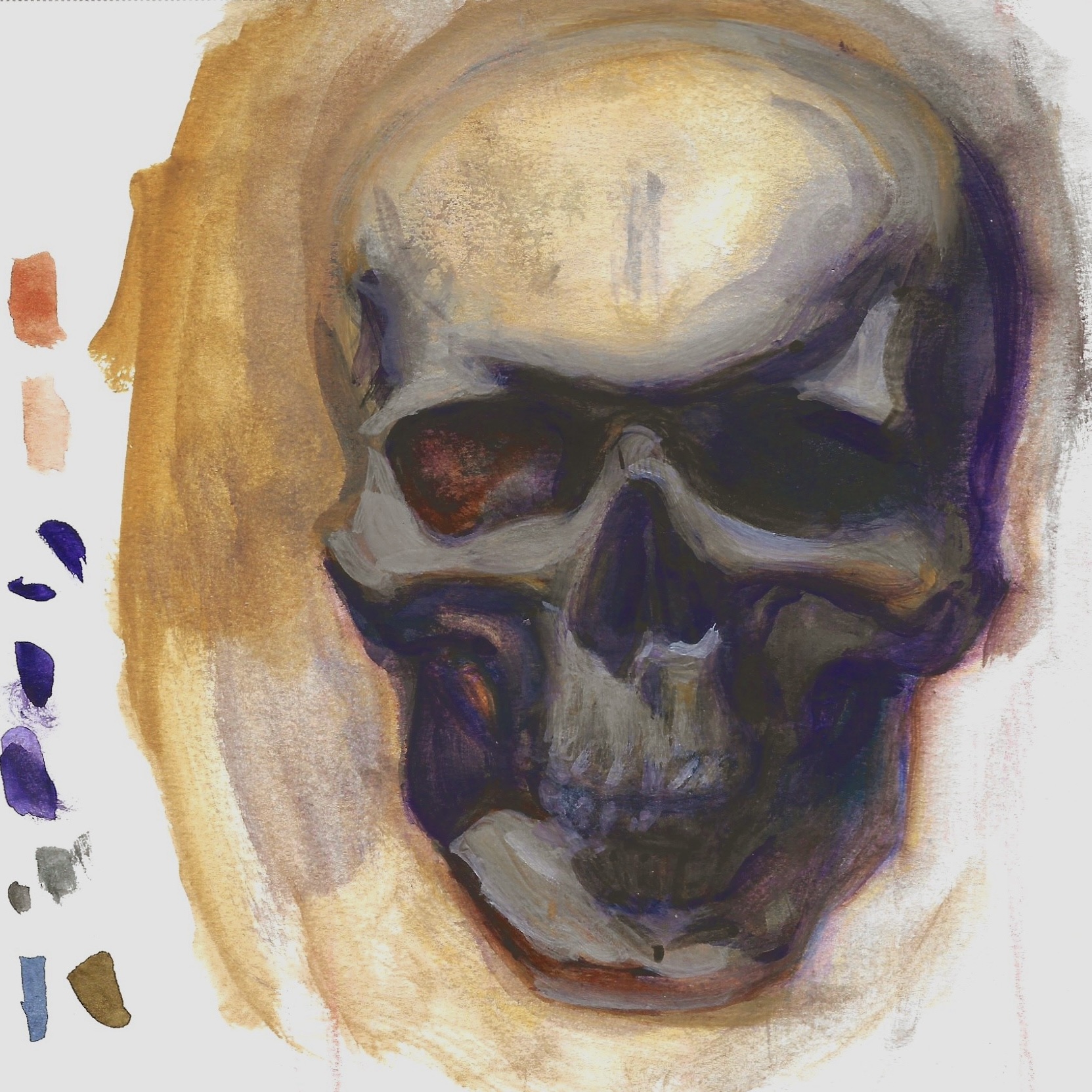 watercolor study from photo, original